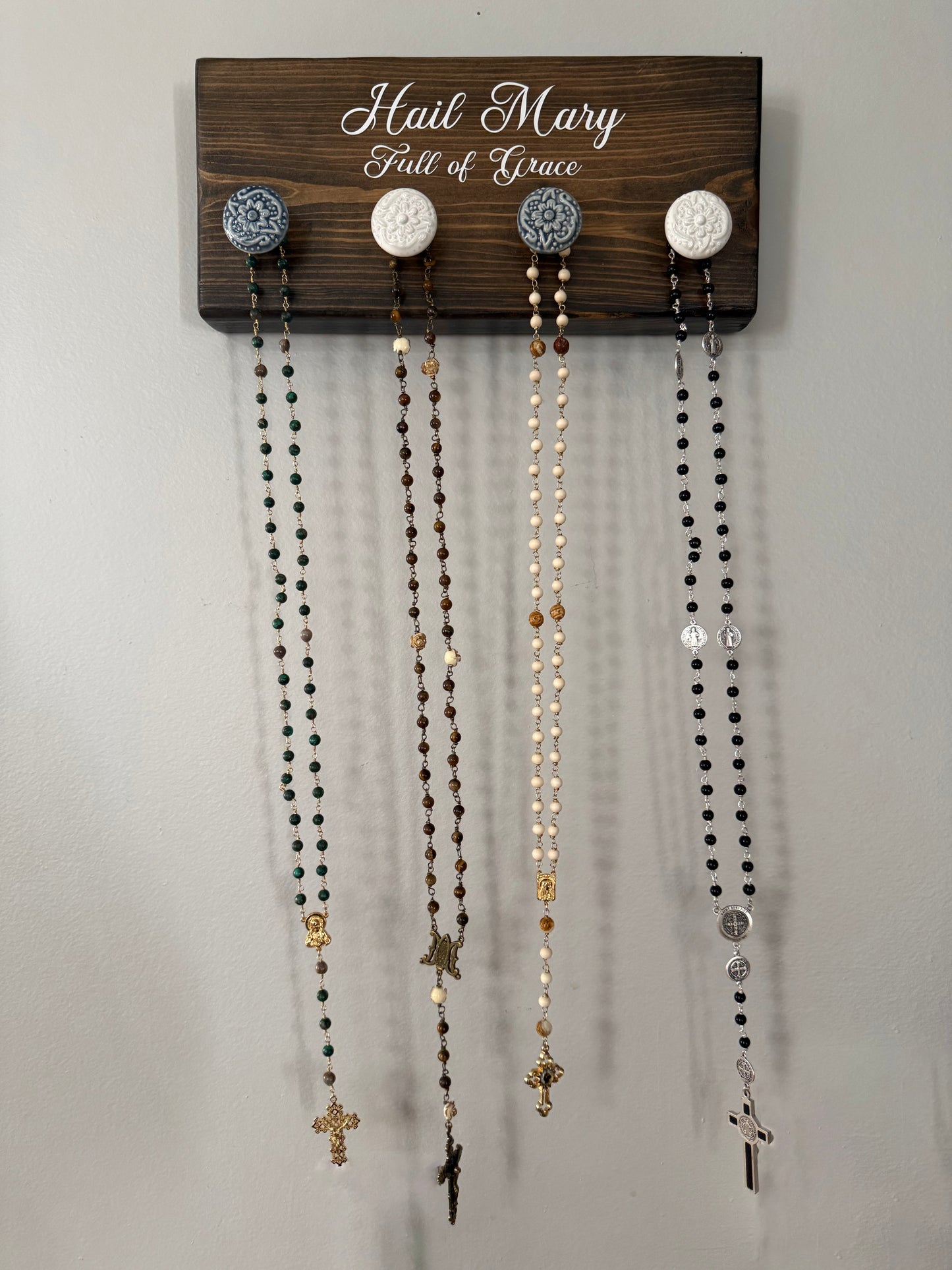 Hail Mary Full of Grace Rosary Holder